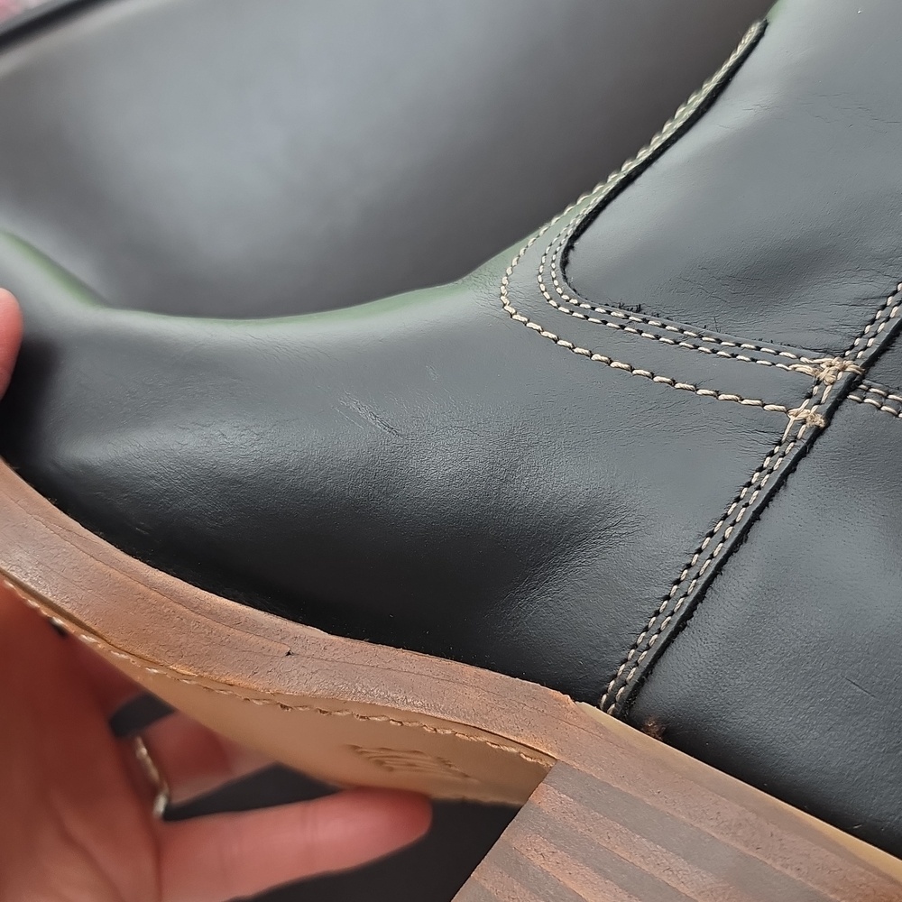 Frye Black Leather Heeled Boots - Picture 10 of 15